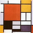 Piet Mondrian Composition with Red Yellow painting